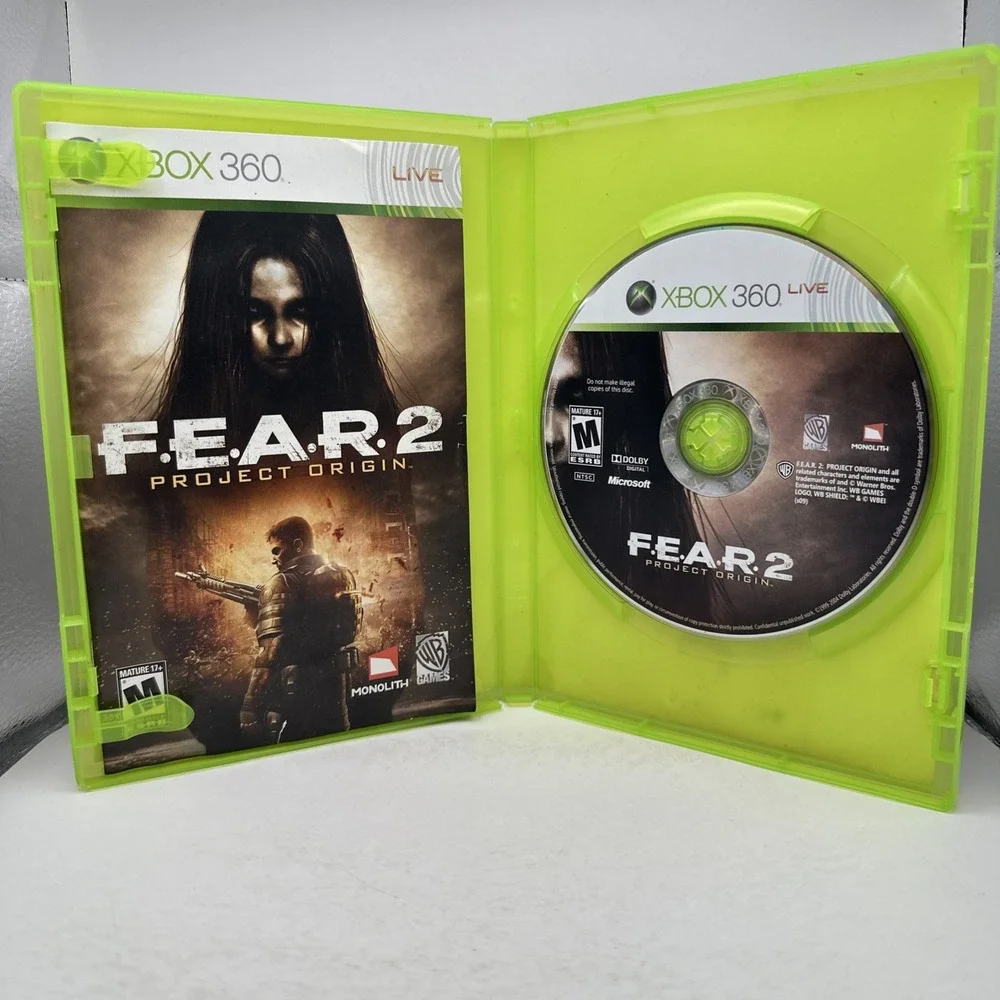 F.E.A.R. 2 Project Origin XBOX 360 CIB Complete w Manual WB